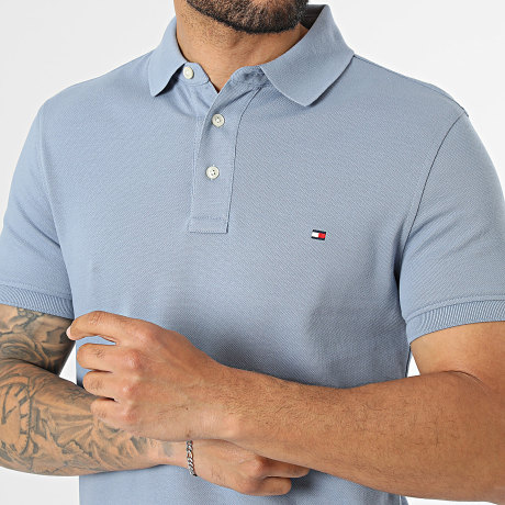 Tommy Hilfiger - Polo de Manga Corta Slim 1985 7771 Azul Claro