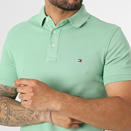 Tommy Hilfiger - Polo Manga Corta Slim 1985 7771 Verde Claro