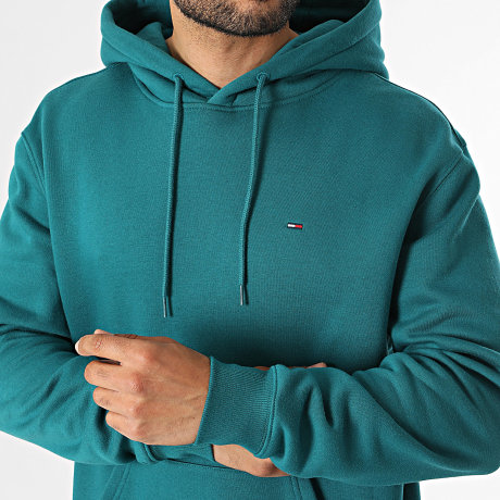 Tommy Jeans - Sweat Capuche Flag 0742 Bleu Canard