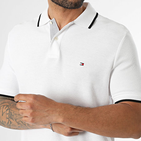 Tommy Hilfiger - Polo Manga Corta Regular Fit Circulose Pique 5097 Blanco