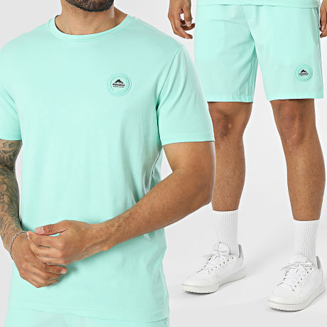 Helvetica - Co-ord Set T-Shirt En Casual Short Ajaccio 12 Capri 19 Turquoise
