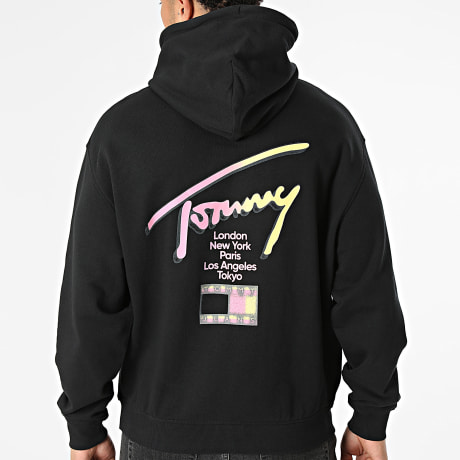 Tommy Jeans - Sweat Capuche Relaxed Fit Signature 3129 Noir