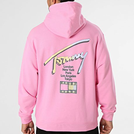 Tommy Jeans - Sweat Capuche Relaxed Fit Signature 3129 Rose