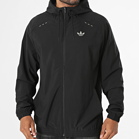 Adidas Originals - Chaqueta con Capucha y Cierre de Cremallera Tech Essential KH3023 Negro