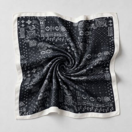 Frilivin - Foulard L39 Negro Beige Claro Bandana