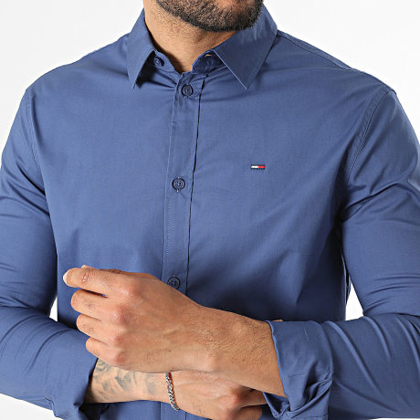 Tommy Jeans - Camisa de manga larga slim Original Stretch 4405 Azul Marino
