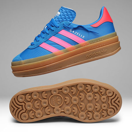 Adidas Originals - Zapatillas Mujer Gazelle Bold J IH6460 Blue Bird Lucid Pink Footwear White