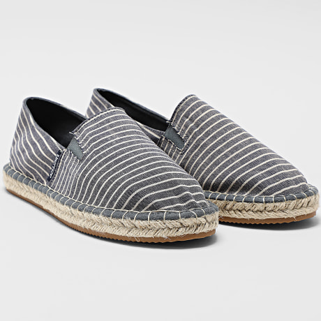 Jack And Jones - Alpargatas Regent Canvas Stripe Azul Marinho