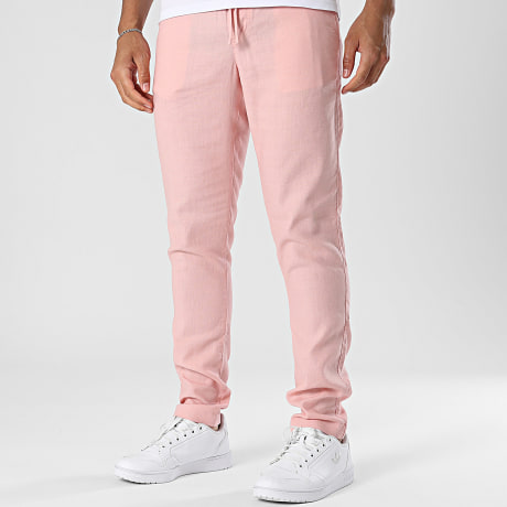 Tommy Hilfiger - Pantalón de Lino Regular Fit Harlem 2336 Rosa