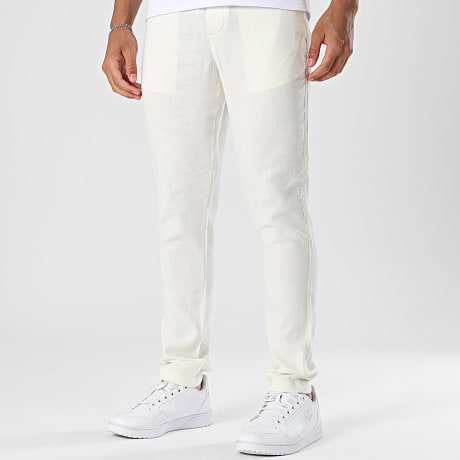 Tommy Hilfiger - Pantalón de Lino Regular Fit Harlem 2336 Beige Claro