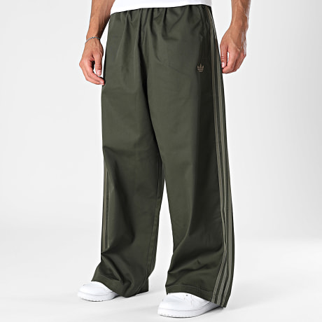 Adidas Originals - Pantalon Jogging A Bandes Baggy Fit Twill KR1386 Vert Kaki