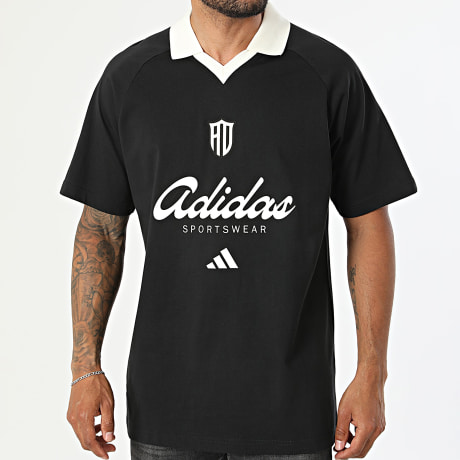 Adidas Performance - Polo de manga corta Lux Tiro HY2209 Negro Beige Claro