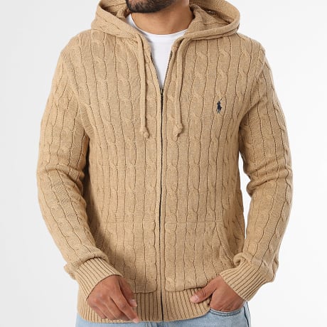 Polo Ralph Lauren - Cardigan Hoodie Met Ritssluiting Original Player Licht Camel
