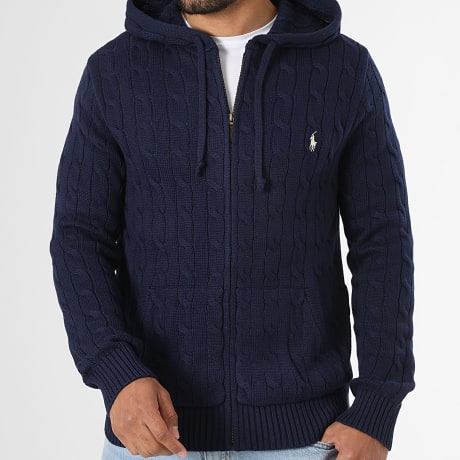 Polo Ralph Lauren - Cardigan Hoodie Met Ritssluiting Original Player Marineblauw