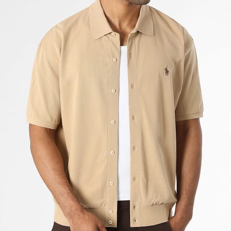 Polo Ralph Lauren - Camisa Manga Corta Original Player Camel Marrón