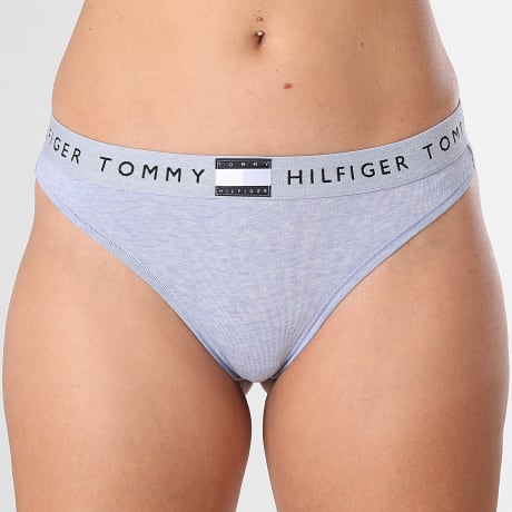 Tommy Hilfiger - Tanga Mujer Classic 6039 Azul Jaspeado