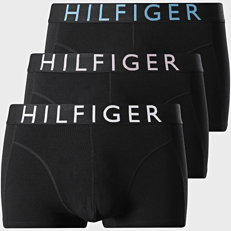 Tommy Hilfiger - Lot De 3 Boxers 3886 Noir Blanc Bleu Rose