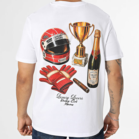 Luxury Lovers - Camiseta Oversize Grand Prix Blanco
