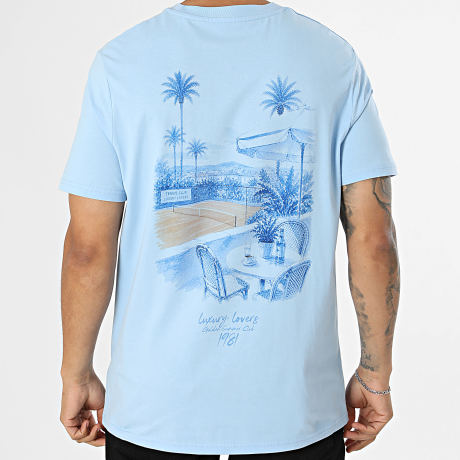 Luxury Lovers - Camiseta Oversize Tennis Club Azul Claro