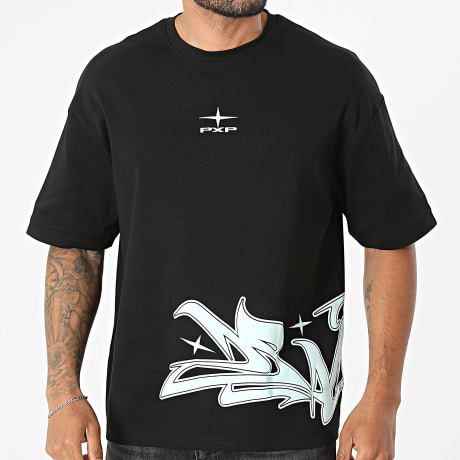 PXP - T-Shirts 2610307 Black Light Blue