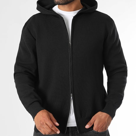 LBO - Gilet Zippé A Capuche 2516 Noir