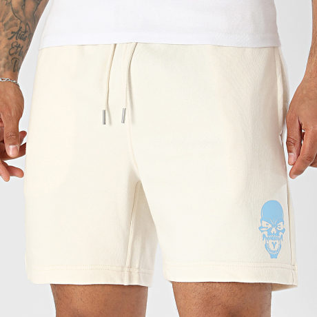 Mac Tyer Untouchable - Short Jogging Logo Beige Bleu Clair