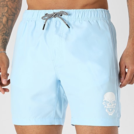 Mac Tyer Untouchable - Short De Bain Logo Bleu Clair Blanc