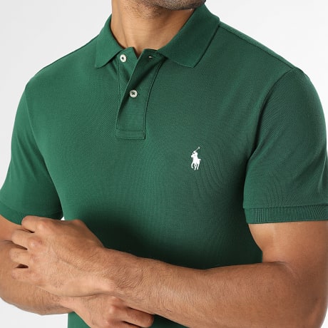 Polo Ralph Lauren - Polo Kurzarm Slim Original Player Grün Weiß