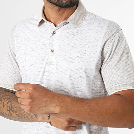 Classic Series - Polo de manga corta 007 beige blanco