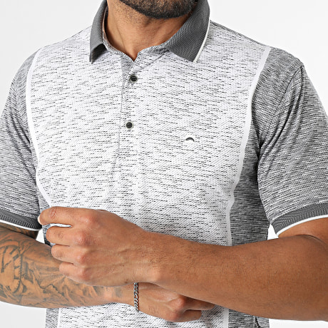 Classic Series - Polo de manga corta 007 blanco gris antracita