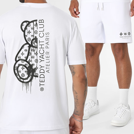 Teddy Yacht Club - Set T-Shirt und Jogging-Short Atelier Paris Weiß Schwarz