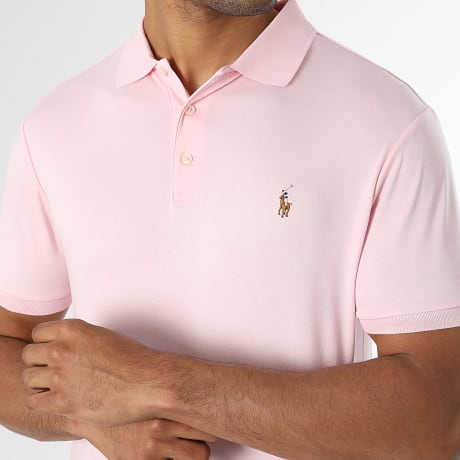 Polo Ralph Lauren - Polo Kurzarm Custom Slim Fit Oxford Rosa