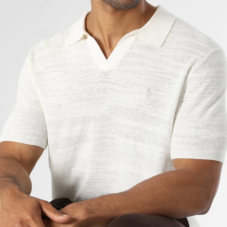 Polo Ralph Lauren - Polo Kurzarm Texturiert Original Player Hellbeige Grau