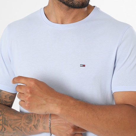 Tommy Jeans - Tee Shirt Slim Jersey 4411 Bleu Clair