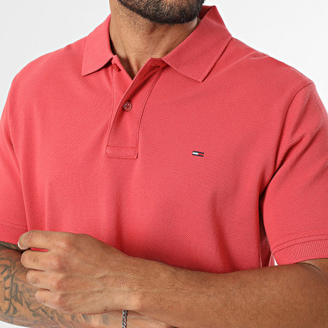 Tommy Jeans - Polo Manches Courtes Regular Fit Essential 2711 Rouge
