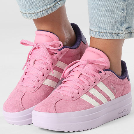 Adidas Sportswear - Baskets Femme VL Court Bold J KJ9415 St Tropic Bloom Core White Violet