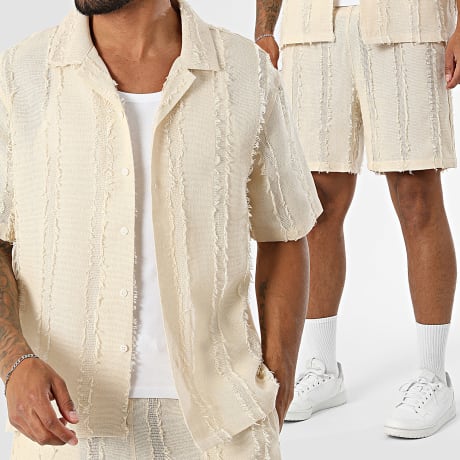 Uniplay - Conjunto Camisa De Manga Corta Y Pantalón Corto 127 Beige