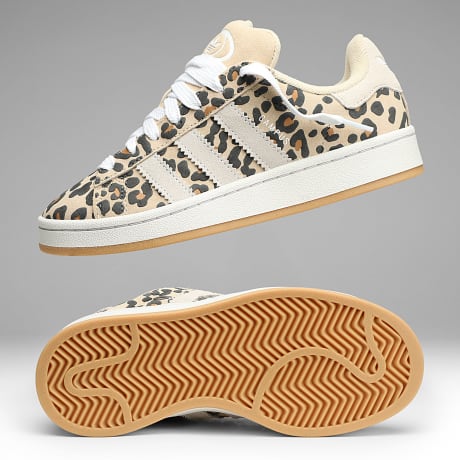 Adidas Originals - Zapatillas Mujer Campus 00s J KI9432 Arena Estrato Calzado Blanco Gum 3 Leopardo