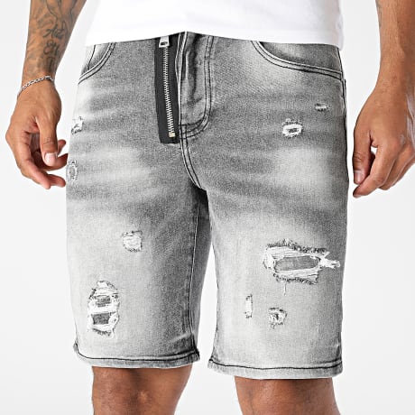 Uniplay - Jean Short 472 Grey Marl Black