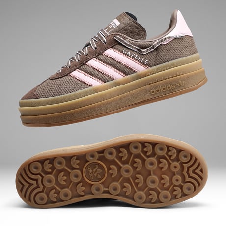 Adidas Originals - Zapatillas Mujer Gazelle Bold W KI7225 Tierra Estratos Rosa Claro Arcilla Estratos
