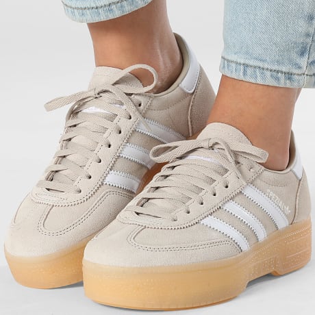 Adidas Originals - Zapatillas Mujer Handball Spezial Bold J KH9491 Caqui Tres Calzado Blanco Goma 3
