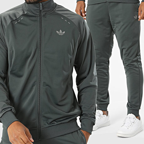 Adidas Originals - Ensemble De Survetement Tech Trefoil Essentials KY2781 Vert Kaki Foncé