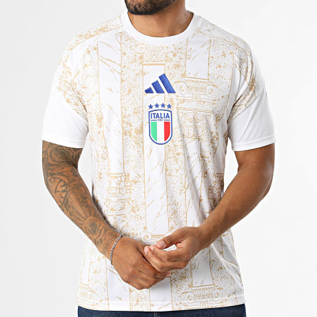 Adidas Performance - Camiseta De Fútbol Italia JY5633 Blanco Beige
