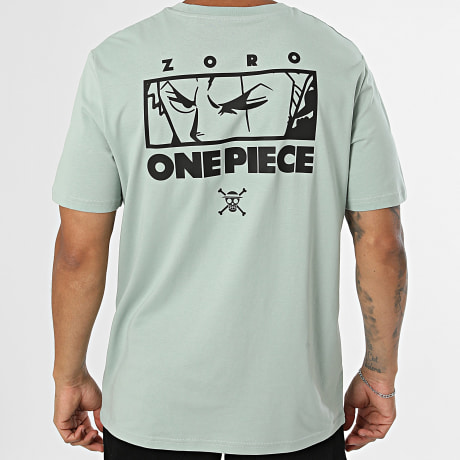 One Piece - Tee Shirt Oversize Big Face Zoro Vert Aloé