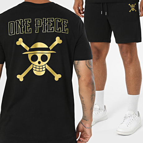 One Piece - Conjunto Camiseta Y Pantalón Corto de chándal Hybrid Negro