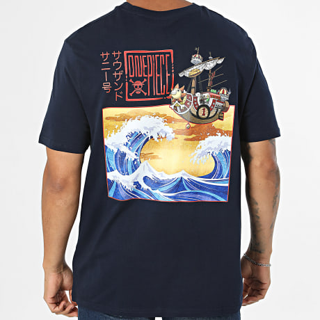 One Piece - Tee Shirt Oversize Kanagawa Bleu Marine