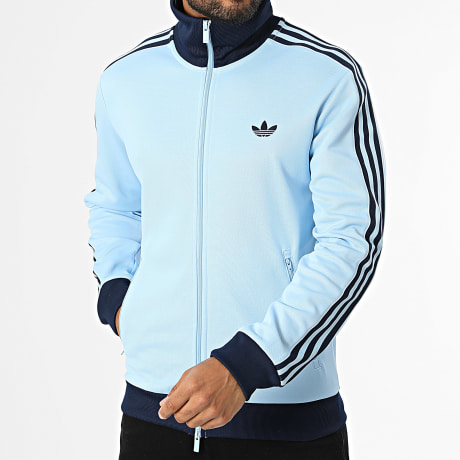 Adidas Originals - Veste Zippée Beckenbauer KZ1210 Bleu Clair
