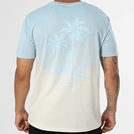 Luxury Lovers - Camiseta California Azul Claro Beige Degradado
