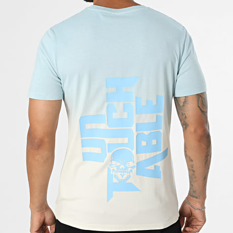 Mac Tyer Untouchable - Tee Shirt Logo Back Bleu Clair Beige Dégradé