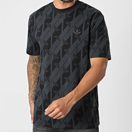 Adidas Originals - Tee Shirt Monogram Aop KS1698 Noir Gris Anthracite